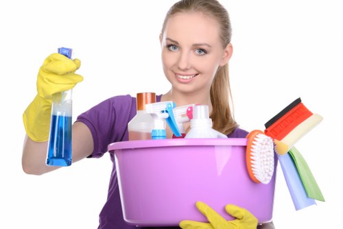 Commercial cleaning service for a modern office interior in Edgware